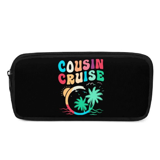 Palm Tree Summer Beach Trip Cousin Cruise Squad Pencil Cases