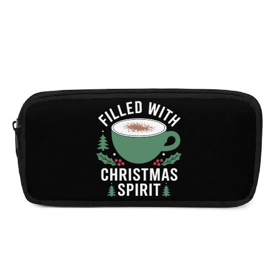 Filled With Christmas Spirit Festive Mug Design Pencil Cases