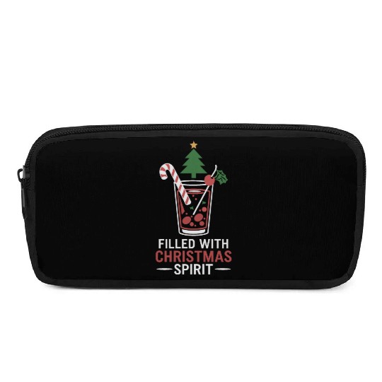 Filled With Christmas Spirit Festive Drink Design Pencil Cases
