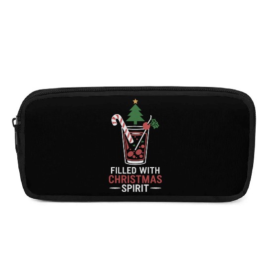 Filled With Christmas Spirit Festive Drink Design Pencil Cases