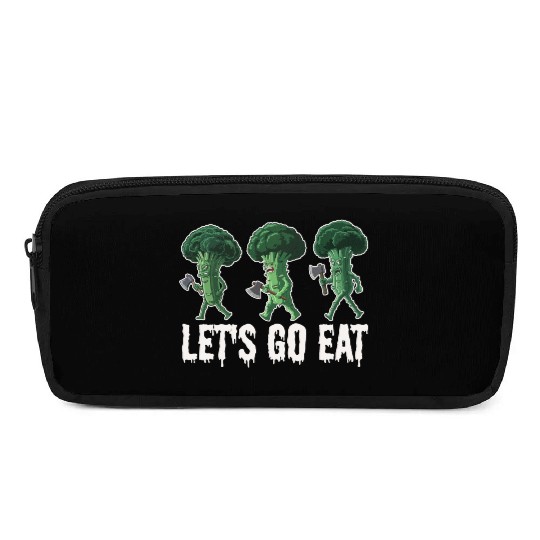 Let's Go Eat Broccoli Attack Pencil Cases