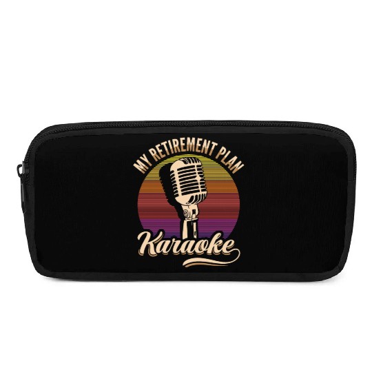 My Retirement Plan Karaoke Microphone Retro Pencil Cases