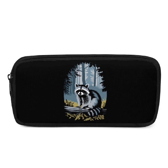 Cottagecore Forest Raccoon Serenity Pencil Cases