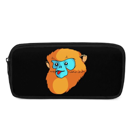 Cute Monkey Face Golden Snub Nosed Monkey Lover Pencil Cases