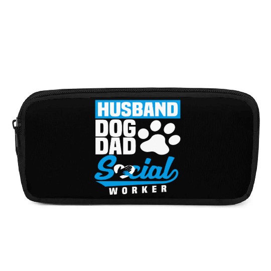 Husband Dog Dad Social Worker Pencil Cases