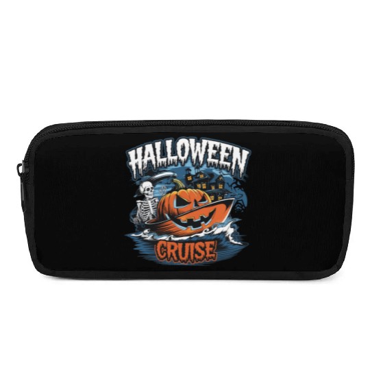 Halloween Cruise skull pumpkin Pencil Cases