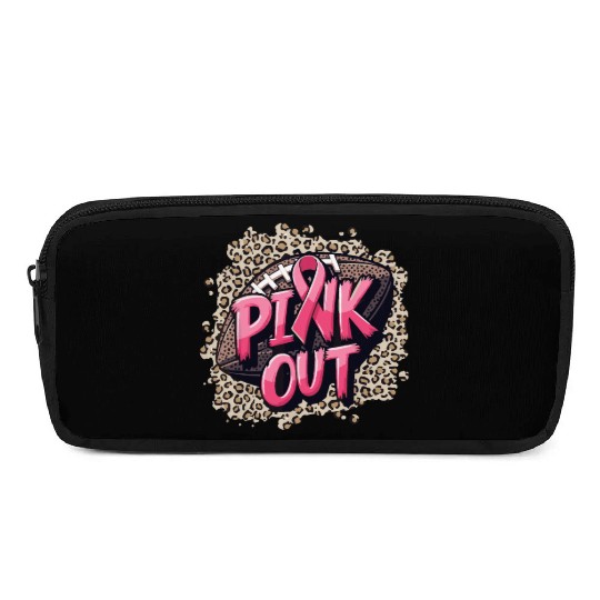 Pink Out Breast Cancer Football Coquette Bow Mom Pencil Cases