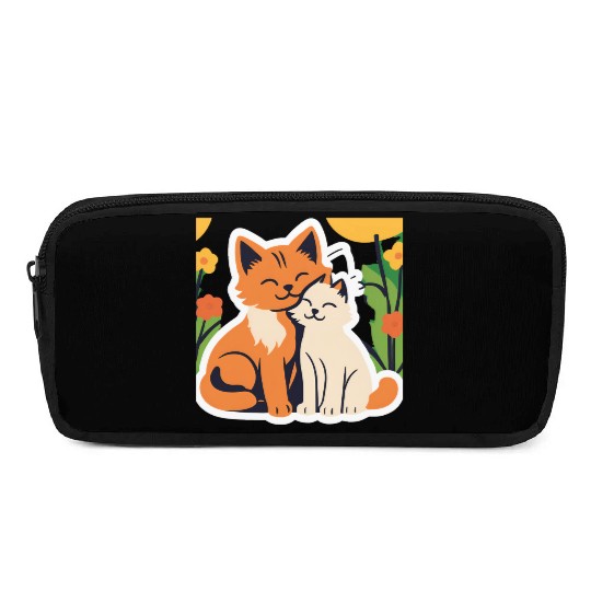 3d cat dou sweet and joyful Pencil Cases
