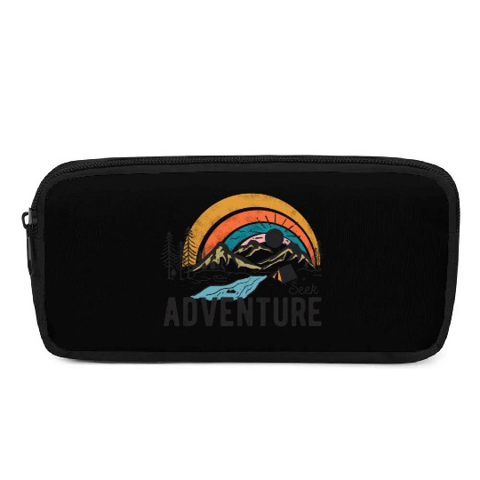 Seek Adventure - Mountain Hiking Sunset Vibes Pencil Cases