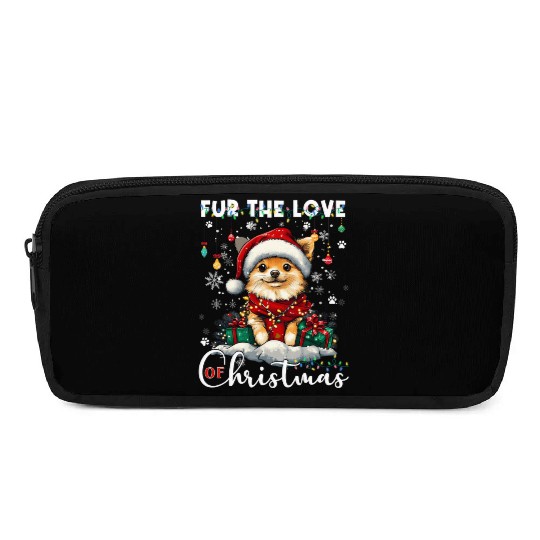Pomeranian Christmas Tree Decorations Dog Lover Pencil Cases