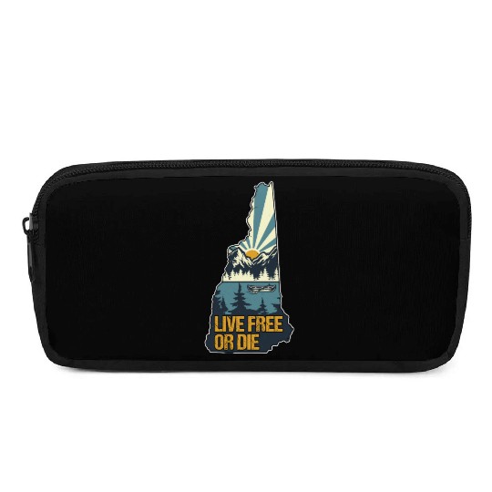Live Free or Die Retro New Hampshire Nature Pencil Cases