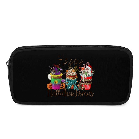 Happy Hallothanksmas Pencil Cases