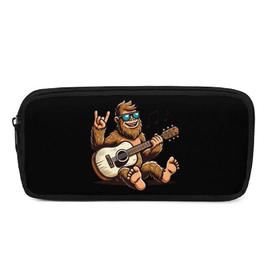 Funny Bigfoot Sasquatch Singing Guitar Playing Pencil Cases