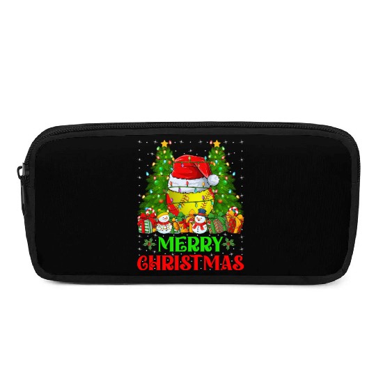 Softball Christmas Pencil Cases
