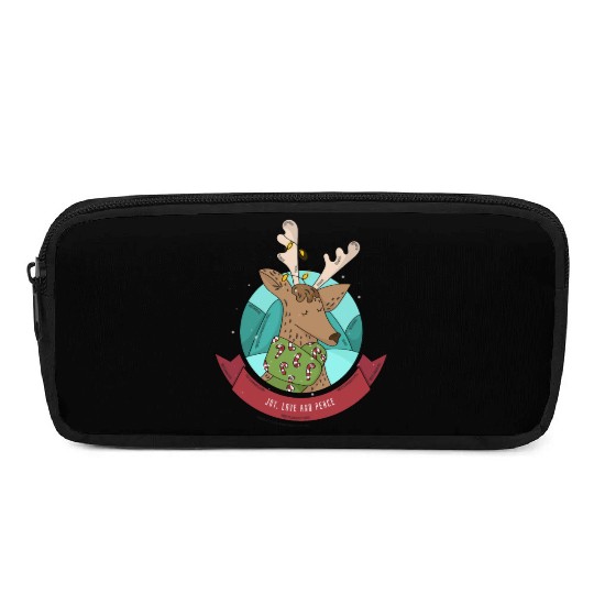 Cozy Reindeer Christmas Cheer Pencil Cases