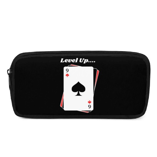BLACK Men Pencil Cases For Game Card lovers - LEVEL UP