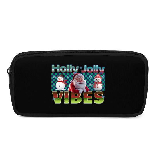 Holly Jolly Vibes Christmas Design Pencil Cases