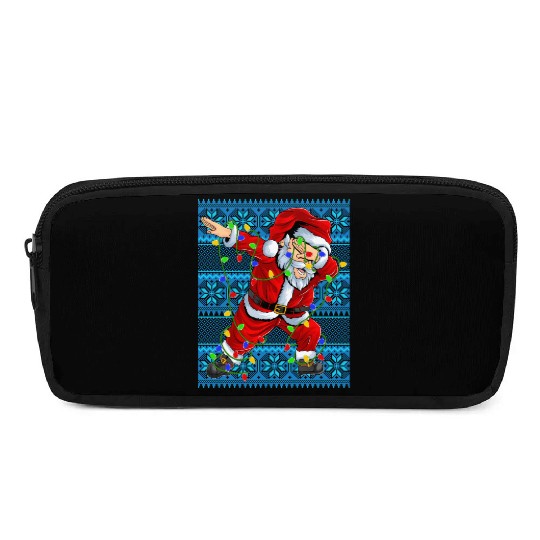 Dabbing Santa Christmas Tree Lights Pencil Cases