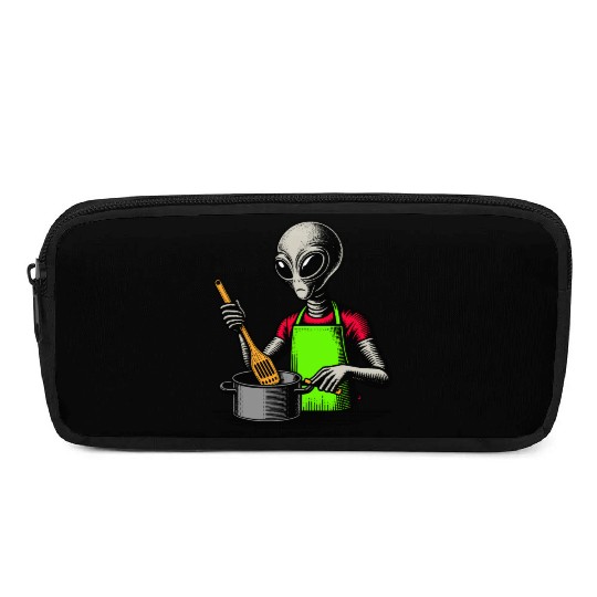 Grey Alien Cook Pencil Cases