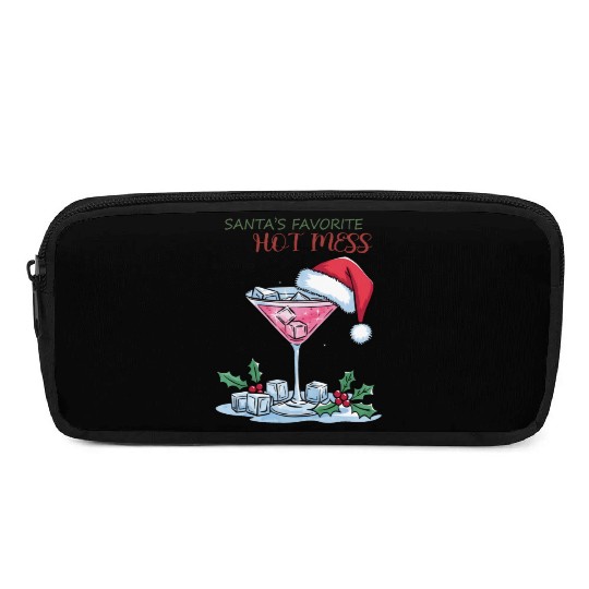 Santa Favorite Hot Mess, Merry Christmas Pencil Cases