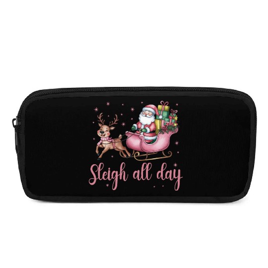 Sleigh All Day, Merry Christmas, Christmas Cute Pencil Cases