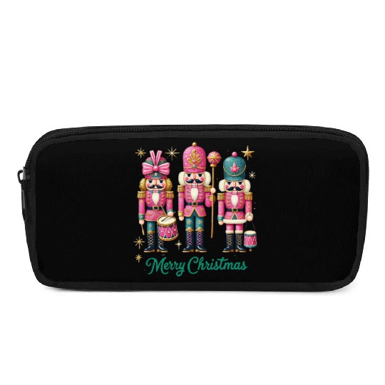 Glitter Nutcracker Friends, Merry Christmas Pencil Cases