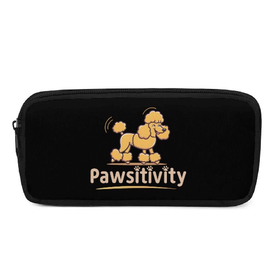 Poodle Pawsitivity Happy Cute Poodle Dog Lover Pencil Cases
