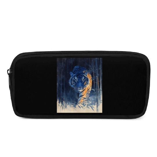 Majestic Tiger in the Bamboo Forest Pencil Cases