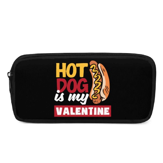 Hot Dog Is My Valentine Fun Design Pencil Cases