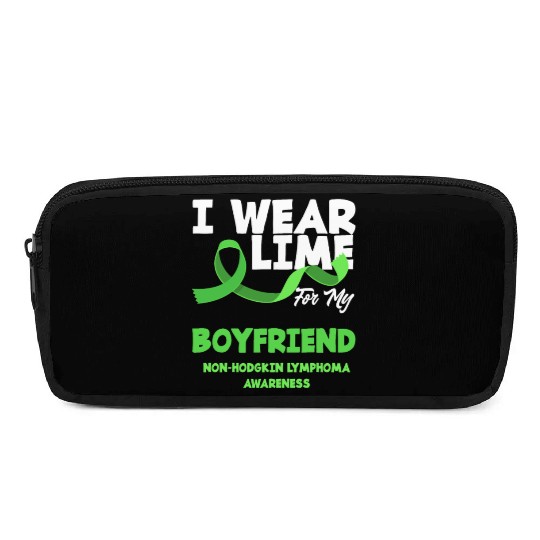 Non-Hodgkin Lymphoma Awareness Wear Lime Boyfriend Pencil Cases