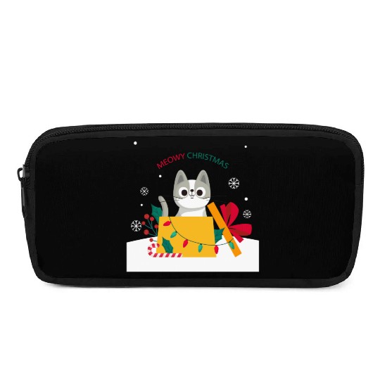 Meowy Christmas Surprise! Pencil Cases