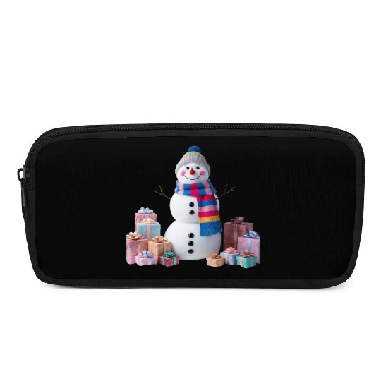 "Festive Snowman Pencil Cases – Pastel Winter Charm