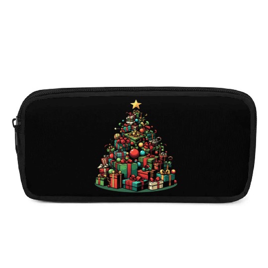 Quirky Christmas Tree of Holiday Presents Pencil Cases