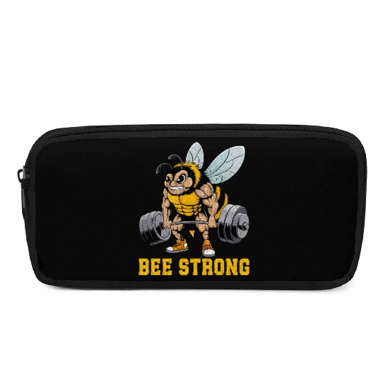 Bee Strong Gym Fitness Bodybuilding Pencil Cases