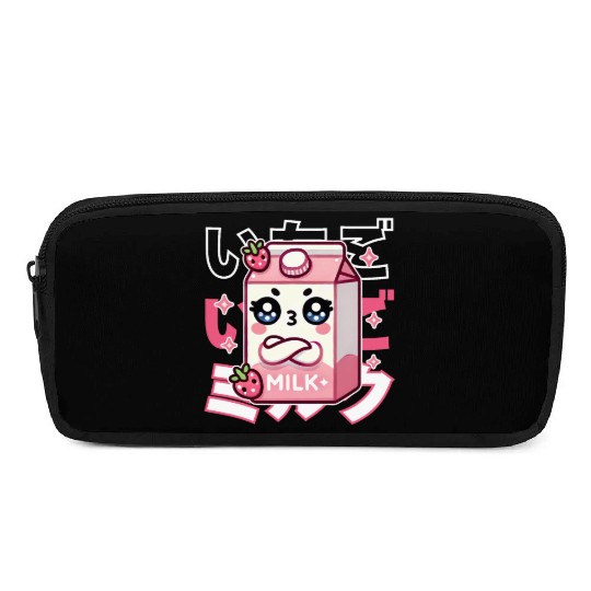 Touchy Strawberry Milk Hug Pencil Cases