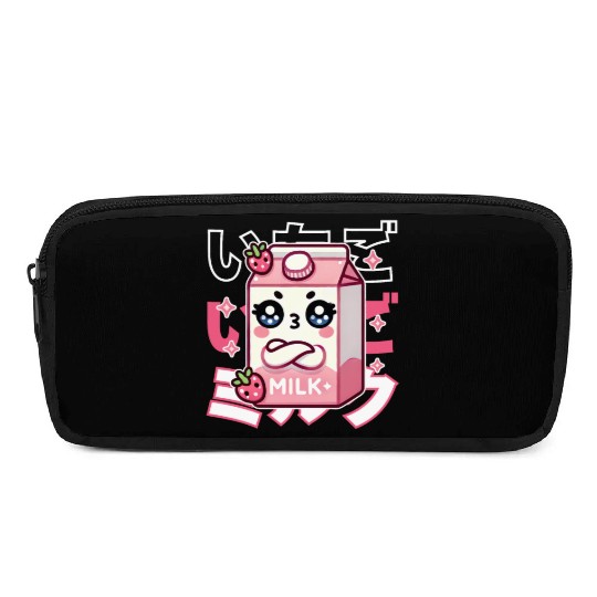 Touchy Strawberry Milk Hug Pencil Cases