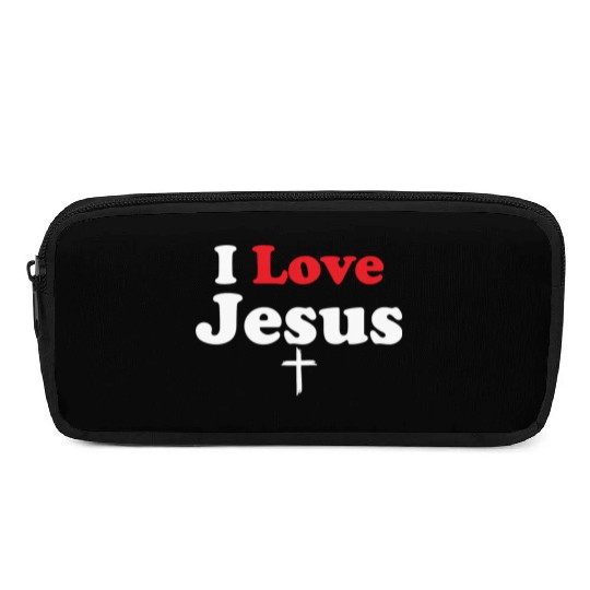 I Love Jesus Christian Christmas Pencil Cases