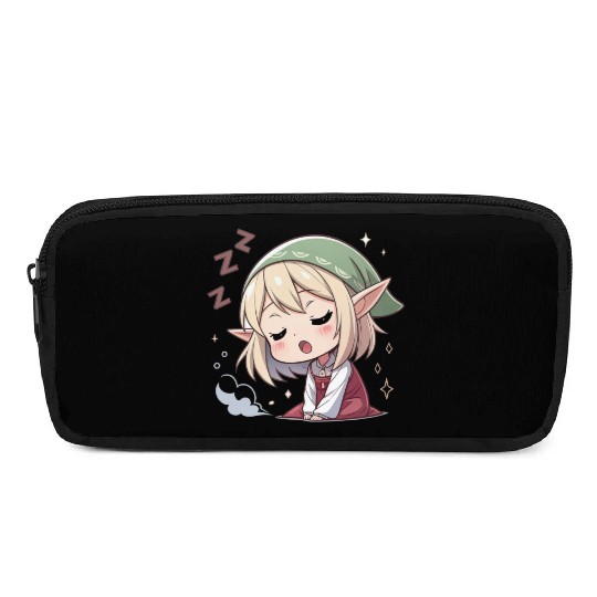 Sleepy Sprite: Cute Elf Napping So Lovingly Pencil Cases