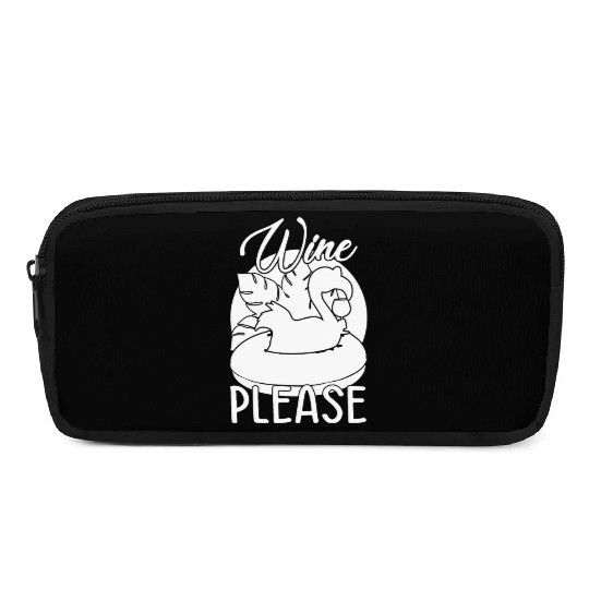 Party Flamingo Wine please Funny Flamingo Pencil Cases