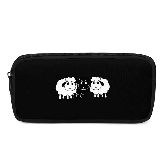 Black Sheep 3 Small Friends Team Crew Sheep Cute Pencil Cases