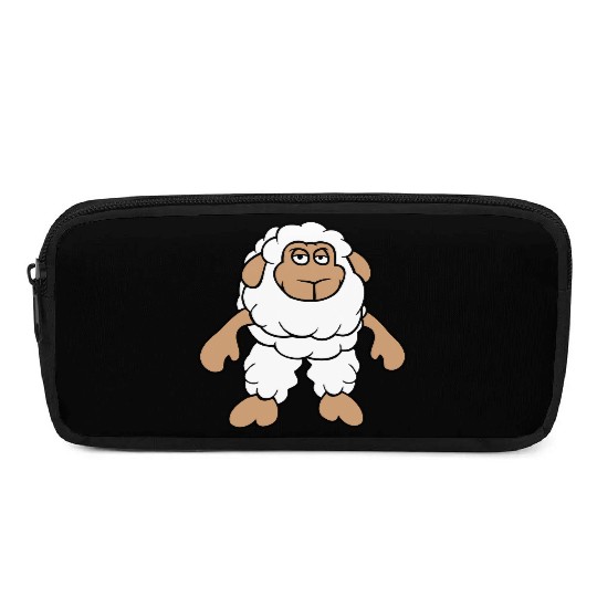 Sheep Standing Cool Bored Tired Cartoon Comic Cute Pencil Cases