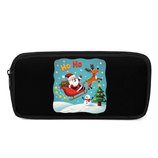 Santa Clause waving " HO-HO" Pencil Cases