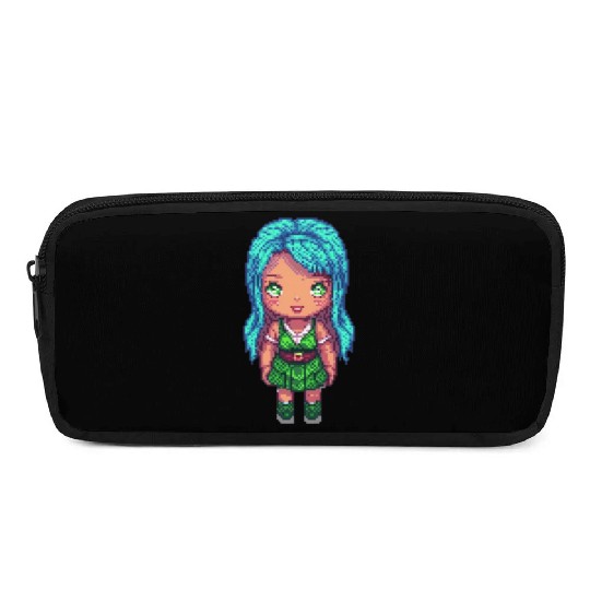 Mystic Emerald Sprite - Pixel Art Design Pencil Cases