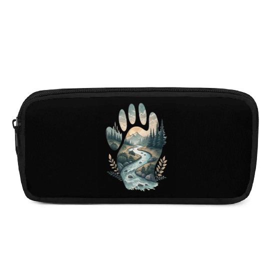 Eternal Bond: Hand to Paw River Connection Pencil Cases