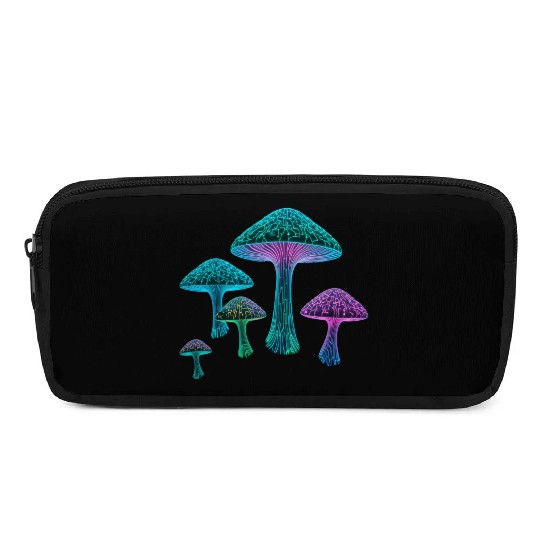 Psychedelic Neon Fungi Glow Pencil Cases