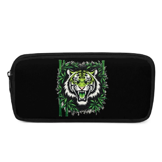 Roaring Bamboo Tiger Pencil Cases