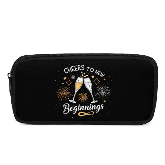 Cheers To New Beginings - Festive New Year's Eve Pencil Cases
