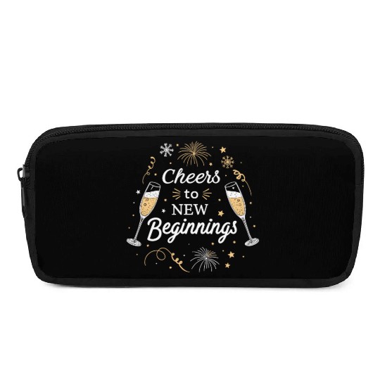 Cheers To New Beginings - Festive New Year's Eve Pencil Cases