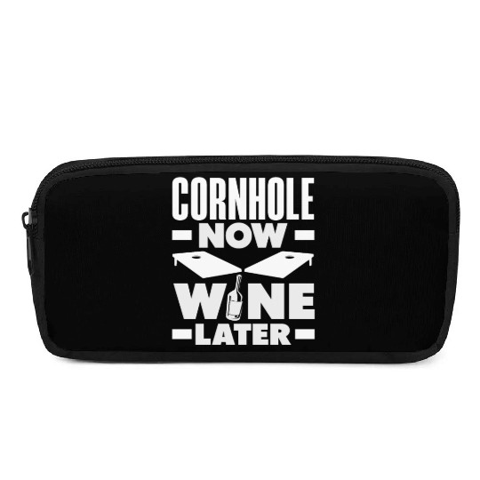 Cornhole Now Wine Later Fun Game Vibes Pencil Cases