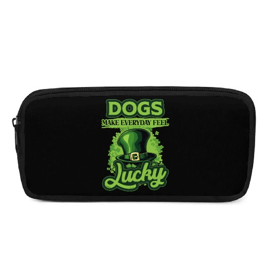 St Patricks Day Dogs Make Everyday Feel Lucky Pencil Cases